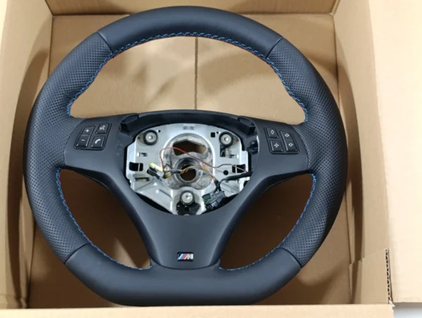 s-l1600 OEM BMW M Sport Steering Wheel Nappa FLAT E90 E91 E92 E93 M3 E82 E81 E87 E88