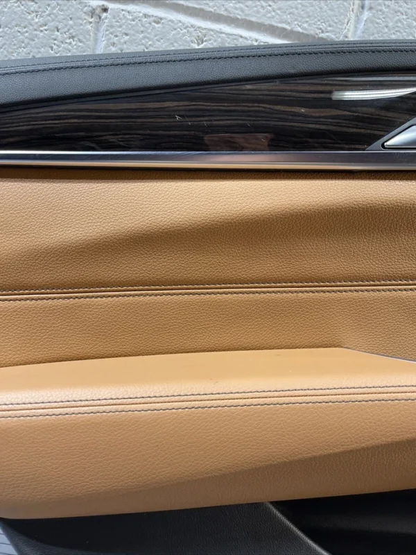 2018-2019 BMW 640i GT Rear Left Door Card Panel Cover Leather Trim OEM