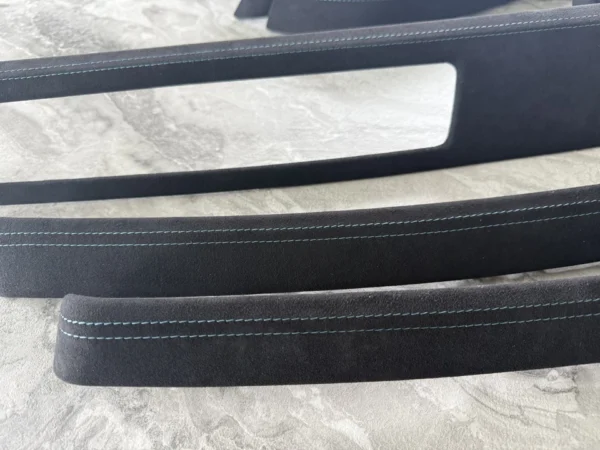 s-l960 (1) BMW E90 E91 ALCANTARA Interior Trim Kit set BLUE STITCHING + CENTER ARMREST LHD