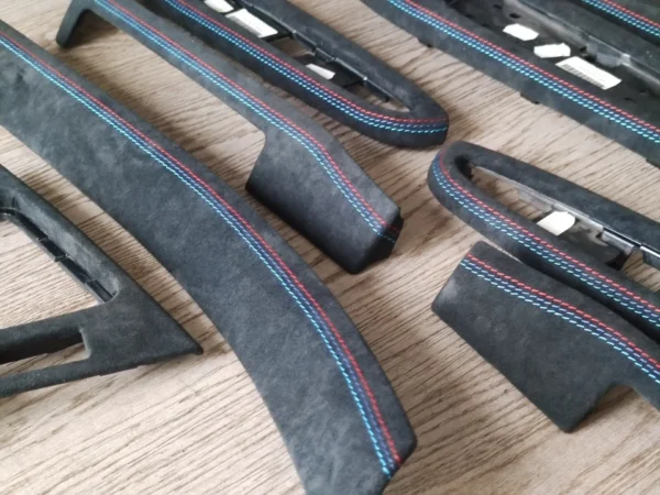 s-l960 (1) BMW E46 Alcantara Tri Color Interior Trim Set RHD 1998-2006 323 325 328 330 M3