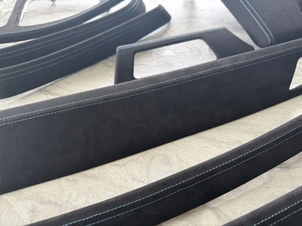 s-l960 BMW E90 E91 ALCANTARA Interior Trim Kit set BLUE STITCHING + CENTER ARMREST LHD