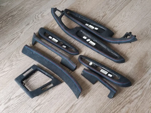s-l960 BMW E46 Alcantara Tri Color Interior Trim Set RHD 1998-2006 323 325 328 330 M3