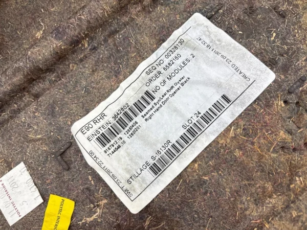 2007-2011 Bmw 328I E90 Rear Right Interior Door Panel Trim Oem