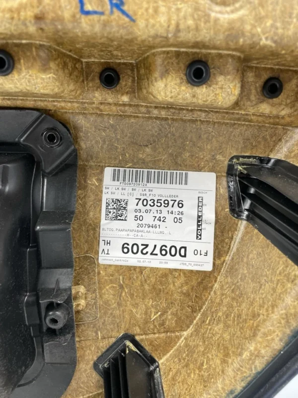 s-l960 (12) 14-16 BMW F10 M5 Left Rear Driver Door Panel Full Leather B&O Black OEM Used