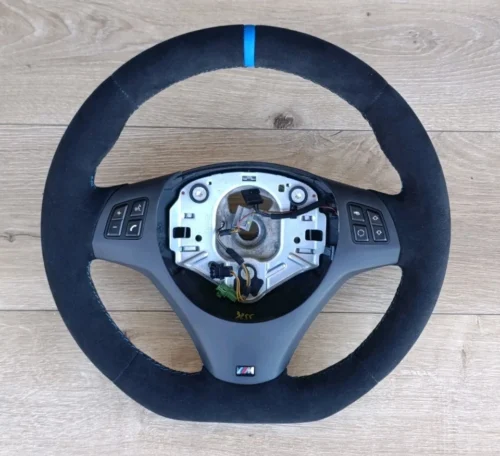 BMW Steering Wheel E92 M3 E90 E91 E93 E81 E82 E87 E88 M FLAT BOTTOM Alcantara