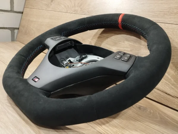 s-l960 (2) BMW Steering Wheel E92 M3 E90 E91 E93 E81 E82 E87 E88 M FLAT BOTTOM Alcantara