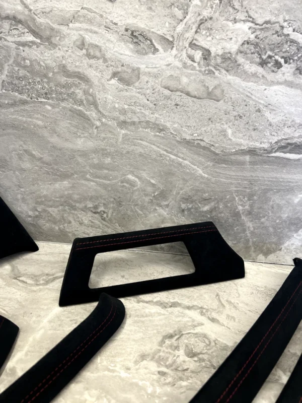 s-l960 (2) BMW E90 E91 ALCANTARA Interior Trim Kit set RED STITCHING LHD