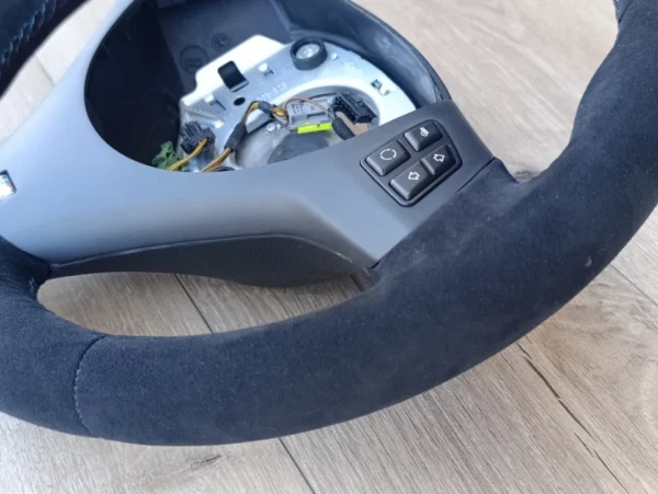 BMW Steering Wheel E92 M3 E90 E91 E93 E81 E82 E87 E88 M FLAT BOTTOM Alcantara