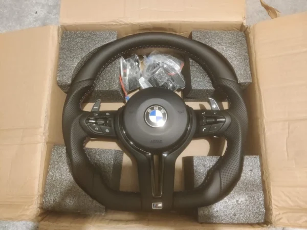BMW Leather Flat Bottom Steering Wheel M Sport 1/2/3/4/ Series F10 F20 F30 F80