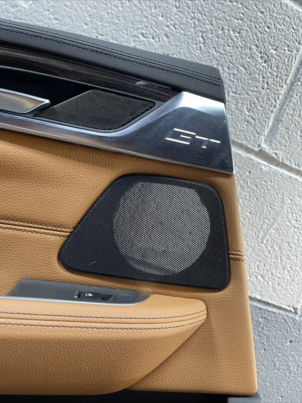 2018-2019 BMW 640i GT Rear Left Door Card Panel Cover Leather Trim OEM