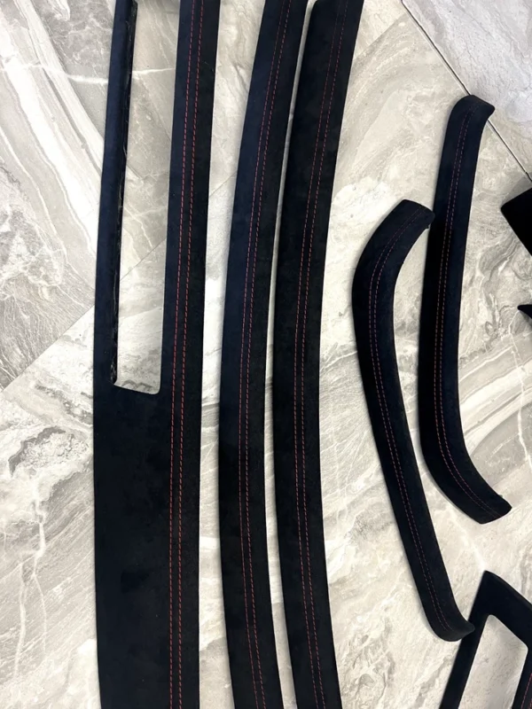 s-l960 (3) BMW E90 E91 ALCANTARA Interior Trim Kit set RED STITCHING LHD