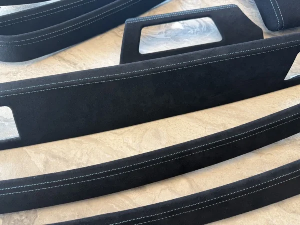 s-l960 (3) BMW E90 E91 ALCANTARA Interior Trim Kit set BLUE STITCHING + CENTER ARMREST LHD