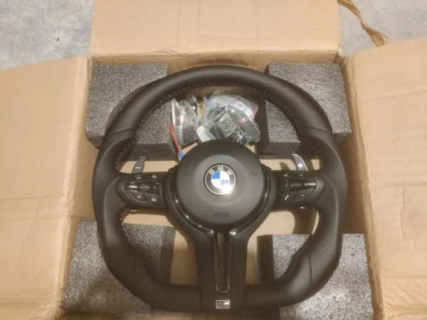 BMW Leather Flat Bottom Steering Wheel M Sport 1/2/3/4/ Series F10 F20 F30 F80