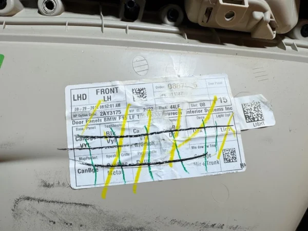 14-18 BMW X5 F15 FRONT LEFT DRIVER LH SIDE INTERIOR DOOR COVER TRIM PANEL OEM