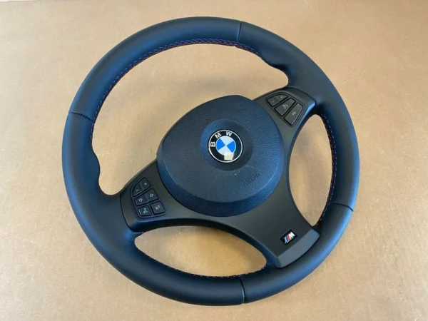 BMW X3 X5 E83 E53 GENUINE M Sport Steering Wheel M Stitches Nappa Leather