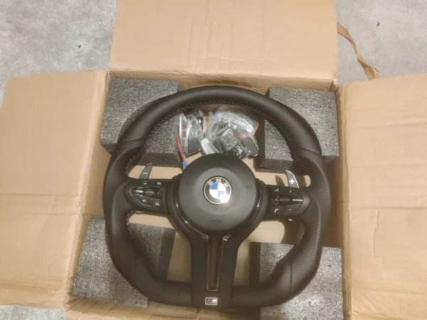 BMW Leather Flat Bottom Steering Wheel M Sport 1/2/3/4/ Series F10 F20 F30 F80