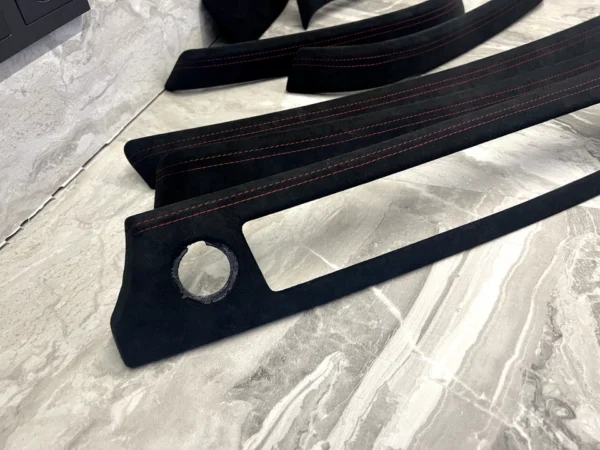s-l960 (5) BMW E90 E91 ALCANTARA Interior Trim Kit set RED STITCHING LHD