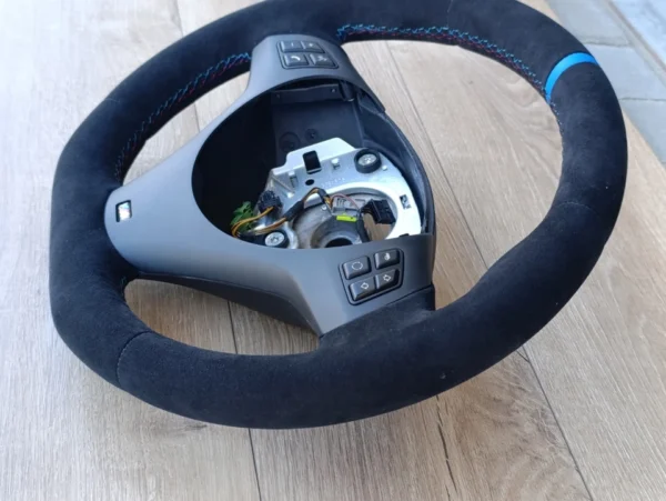 BMW Steering Wheel E92 M3 E90 E91 E93 E81 E82 E87 E88 M FLAT BOTTOM Alcantara