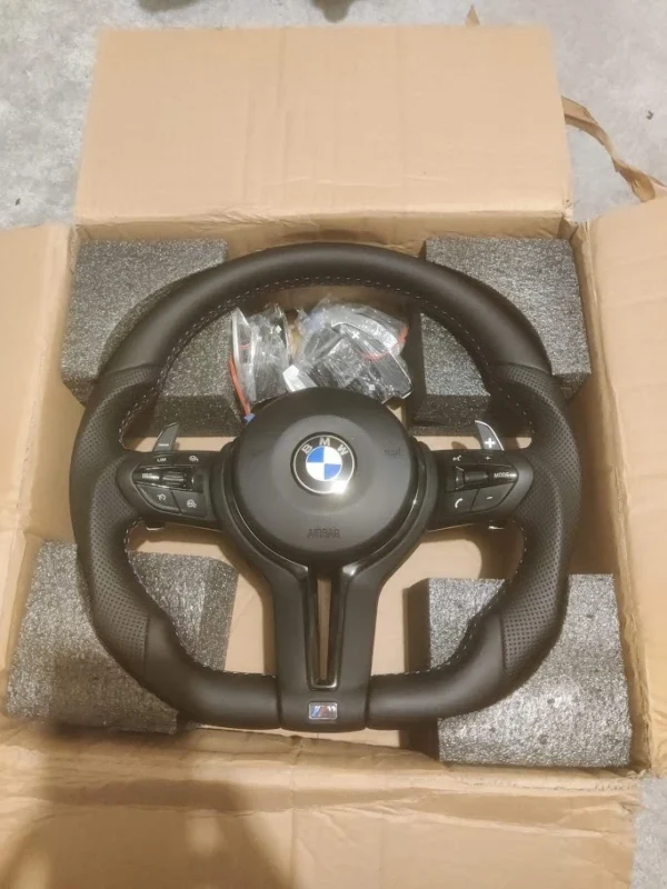 BMW Leather Flat Bottom Steering Wheel M Sport 1/2/3/4/ Series F10 F20 F30 F80