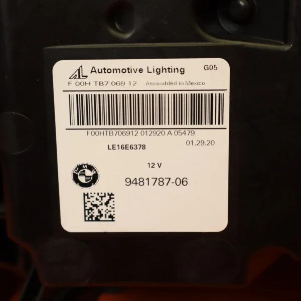 s-l960 (6) BMW X5 X6 HEADLIGHT LEFT DRIVER 2019 2020 2021 2022 2023 9481787-06 G05 G06 OEM