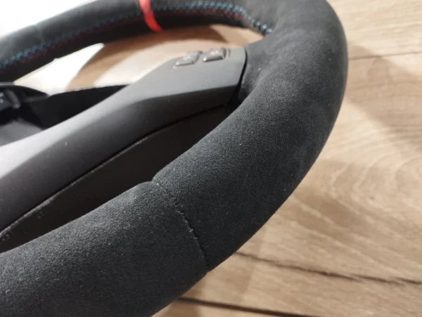 s-l960 (6) BMW Steering Wheel E92 M3 E90 E91 E93 E81 E82 E87 E88 M FLAT BOTTOM Alcantara