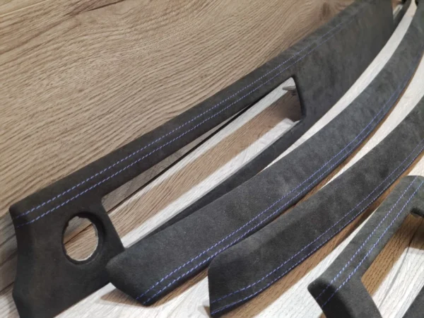 BMW E90 E91 Alcantara Blue Stitched Interior Trim Set Kit NO NAV LHD 325 328 335