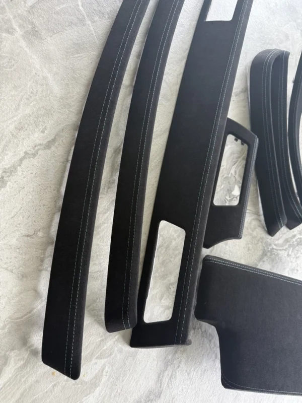 s-l960 (6) BMW E90 E91 ALCANTARA Interior Trim Kit set BLUE STITCHING + CENTER ARMREST LHD