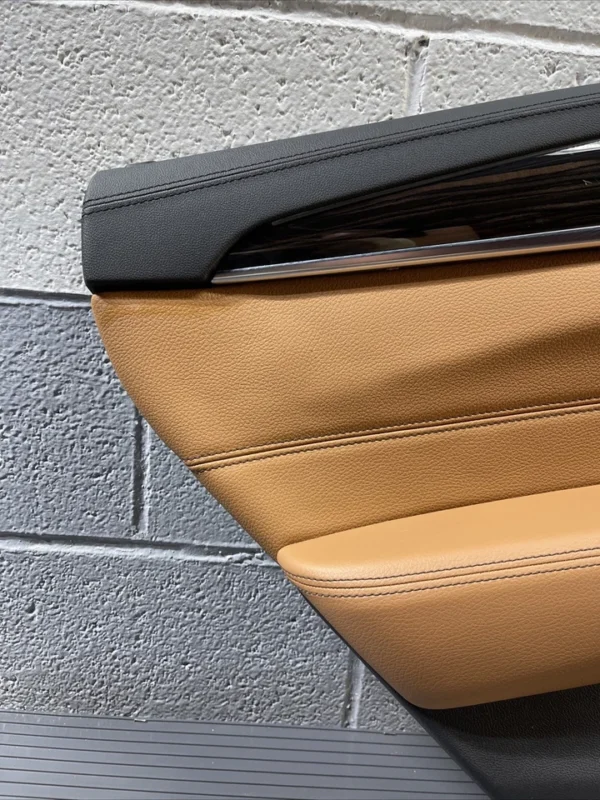 2018-2019 BMW 640i GT Rear Left Door Card Panel Cover Leather Trim OEM