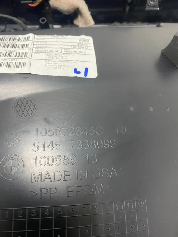 2015 to 2019 Bmw X6 X6M Rear Left Driver LH Side Door Panel Cover OEM M6900 DG