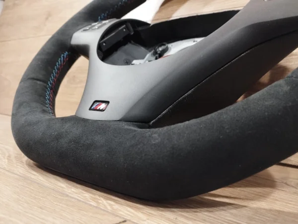 s-l960 (7) BMW Steering Wheel E92 M3 E90 E91 E93 E81 E82 E87 E88 M FLAT BOTTOM Alcantara