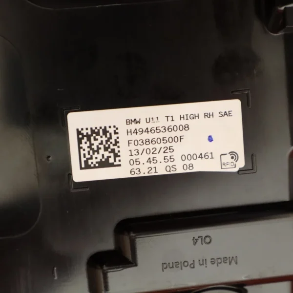 BMW X1 TAIL LIGHT RIGHT PASSENGER 2023 2024 2025 63219465360 LED OEM