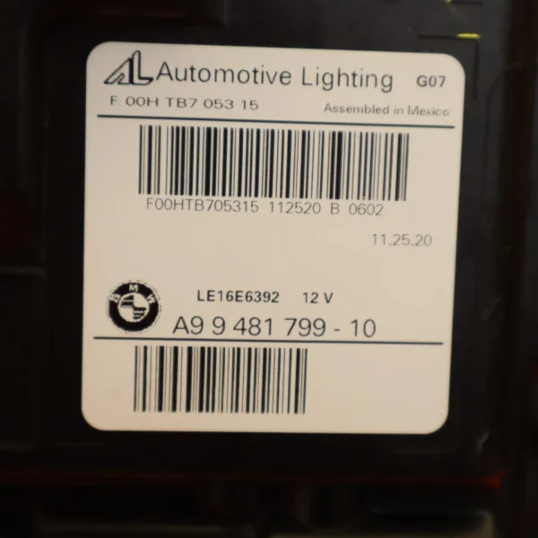 BMW X7 HEADLIGHT LEFT DRIVER 2019 2020 2021 2022 LED A99481799-10 OEM DAMAGE