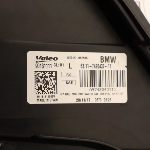 s-l960 (8) BMW X2 HEADLIGHT LEFT 2019 2020 2021 2022 2023 HALOGEN 63117420437-11 OEM