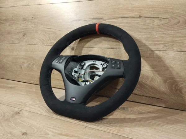 s-l960 BMW Steering Wheel E92 M3 E90 E91 E93 E81 E82 E87 E88 M FLAT BOTTOM Alcantara