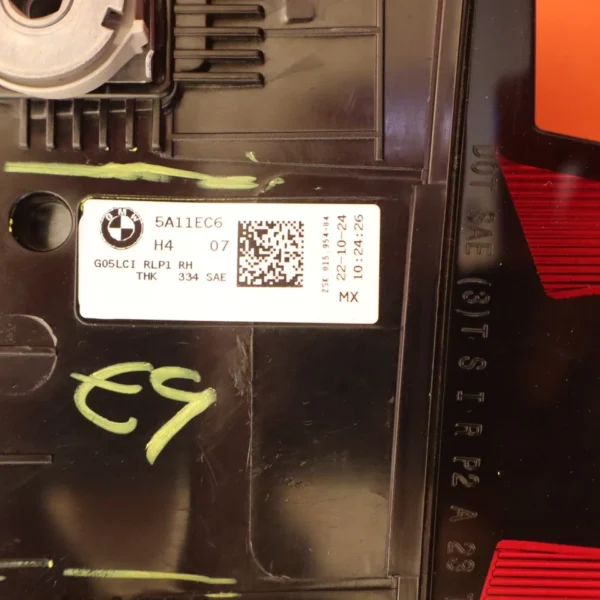 BMW X5 TAIL LIGHT RIGHT PASSENGER 2023 2024 2025 63215A11EC6 LED OEM