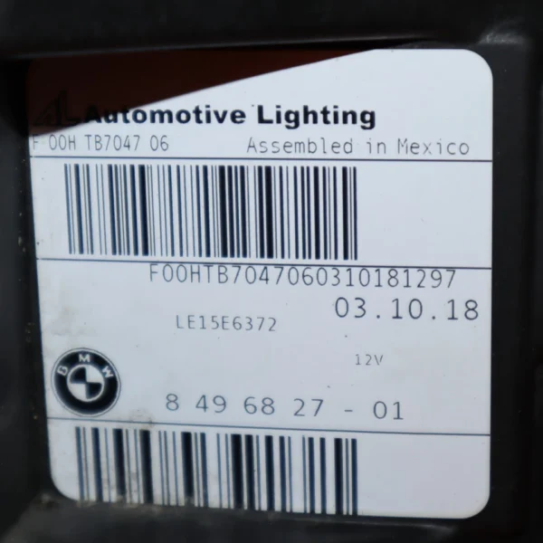 BMW X3 HEADLIGHT LEFT DRIVER 2018 2019 2020 2021 ADAPTIVE LED X4 8496827-01 OEM