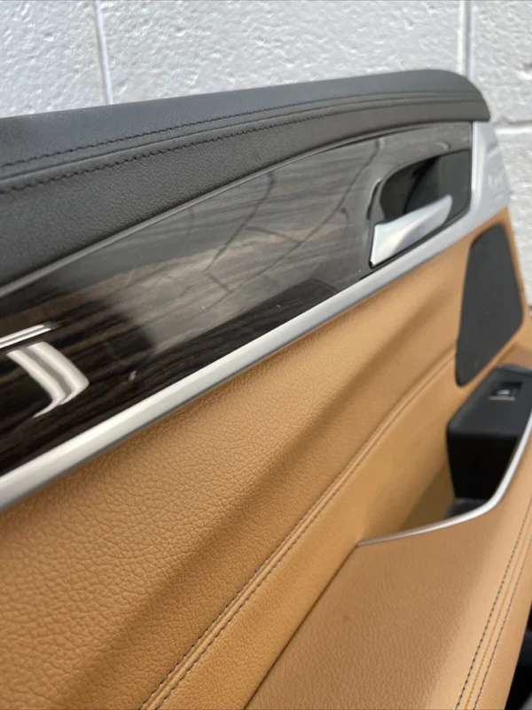 2018-2019 BMW 640i GT Rear Left Door Card Panel Cover Leather Trim OEM