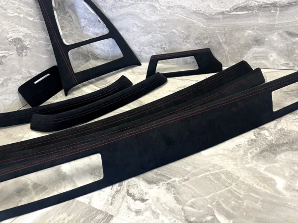 s-l960 (9) BMW E90 E91 ALCANTARA Interior Trim Kit set RED STITCHING LHD